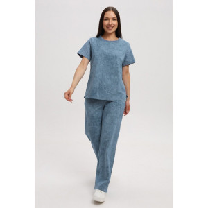 Костюм двойка женский 729 футер 2-х нитка пенье (р-ры: 44-54) пепельный-варенка