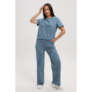 Костюм двойка женский 729 футер 2-х нитка пенье (р-ры: 44-54) пепельный-варенка