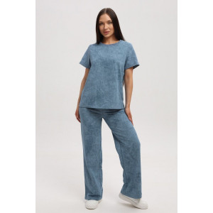 Костюм двойка женский 729 футер 2-х нитка пенье (р-ры: 44-54) пепельный-варенка