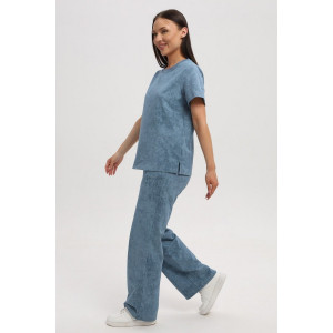 Костюм двойка женский 729 футер 2-х нитка пенье (р-ры: 44-54) пепельный-варенка