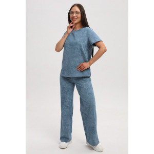 Костюм двойка женский 729 футер 2-х нитка пенье (р-ры: 44-54) пепельный-варенка