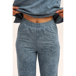 Костюм двойка женский 729 футер 2-х нитка пенье (р-ры: 44-54) пепельный-варенка