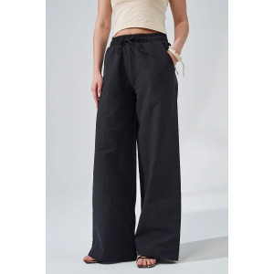 Брюки женские "Льняная палитра" 2473-П/л хлопок-лён (р-ры: 44-54) чёрный