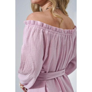 Платье женское "Романтика" 2474-Мус муслин (р-ры: 44-50) розовый