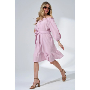 Платье женское "Романтика" 2474-Мус муслин (р-ры: 44-50) розовый