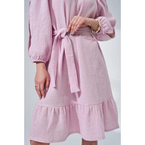 Платье женское "Романтика" 2474-Мус муслин (р-ры: 44-50) розовый