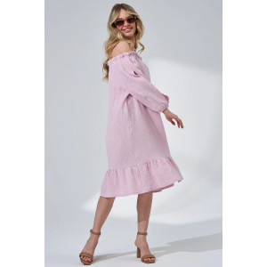 Платье женское "Романтика" 2474-Мус муслин (р-ры: 44-50) розовый