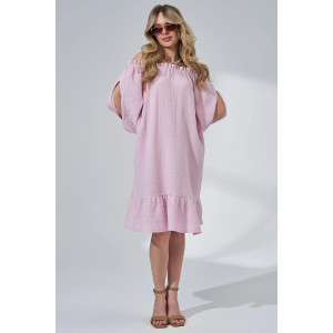 Платье женское "Романтика" 2474-Мус муслин (р-ры: 44-50) розовый
