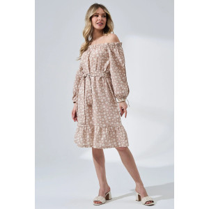 Платье женское "Романтика" 2474-Мус муслин (р-ры: 44-50) бежевый