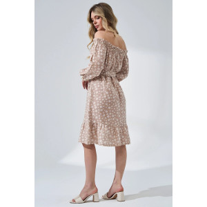 Платье женское "Романтика" 2474-Мус муслин (р-ры: 44-50) бежевый