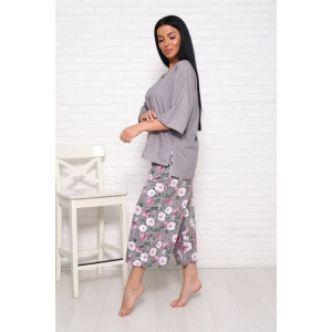 Костюм двойка женский "Джина" кулирка (последний размер) серый 46