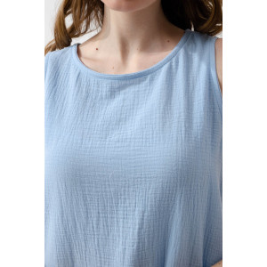 Сарафан женский 2319-Мус "Муслин" муслин (последний размер) голубой 44,46,50