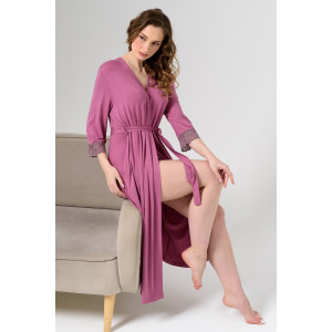 Халат женский 2278-Ви "Флирт" вискоза (последний размер) сухая роза 52