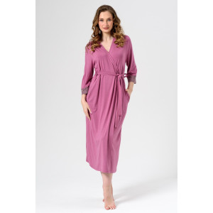 Халат женский 2278-Ви "Флирт" вискоза (последний размер) сухая роза 52