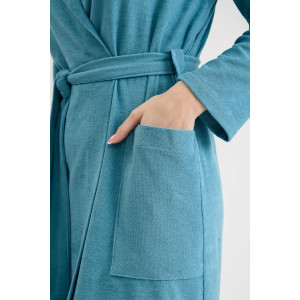 Халат женский 2287-М "Любимая" трикотаж (последний размер) светлый индиго 54