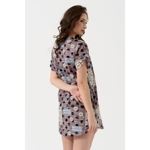 Туника женская "Дачный сезон" 2192-К трикотаж (последний размер) коричневый 52,58