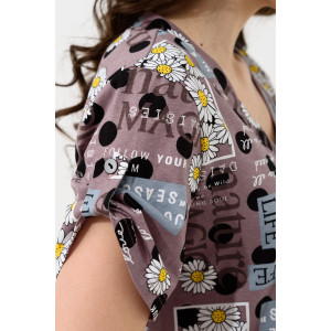 Туника женская "Дачный сезон" 2192-К трикотаж (последний размер) коричневый 52,58