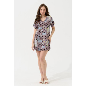 Туника женская "Дачный сезон" 2192-К трикотаж (последний размер) коричневый 52,58