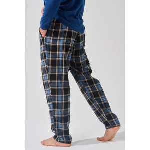 Пижама мужская "Мост" 2397-К/Ф кулирка-фланель (последний размер) синий 52