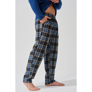 Пижама мужская "Мост" 2397-К/Ф кулирка-фланель (последний размер) синий 52