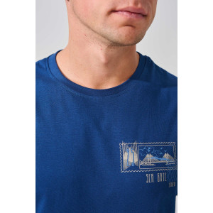 Пижама мужская "Мост" 2397-К/Ф кулирка-фланель (последний размер) синий 52