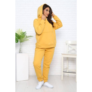 Костюм двойка женский КД-447 футер 3-х нитка (последний размер) горчичный 48,54,58