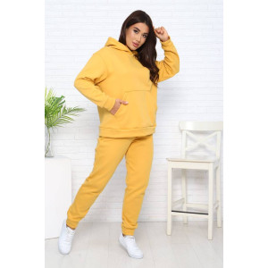 Костюм двойка женский КД-447 футер 3-х нитка (последний размер) горчичный 48,54,58