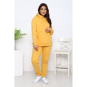 Костюм двойка женский КД-447 футер 3-х нитка (последний размер) горчичный 48,54,58