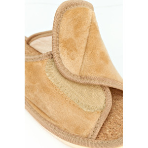 Тапки женские "Lepilov" арт. 122п эко-замша + пробка (р-ры: 37-42) бежевый велюр