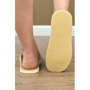 Тапки женские "Lepilov" арт. 122п эко-замша + пробка (р-ры: 37-42) бежевый велюр