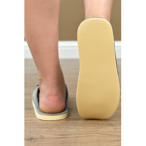 Тапки женские "Lepilov" арт. 122п эко-замша + пробка (р-ры: 37-42) серый велюр