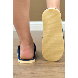 Тапки женские "Lepilov" арт. 122п эко-замша + пробка (р-ры: 37-42) синий велюр Тапки женские "Lepilov" арт. 122п эко-замша + пробка (р-ры: 37-42) синий велюр