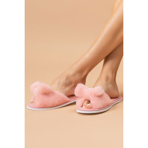 Тапки женские С-6ЖКБ-МР эко-мех (р-ры: 35-41) пыльная роза Тапки женские С-6ЖКБ-МР эко-мех (р-ры: 35-41) пыльная роза