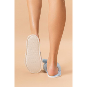 Тапки женские С-6ЖКБ-МР эко-мех (р-ры: 35-41) пыльно-голубой Тапки женские С-6ЖКБ-МР эко-мех (р-ры: 35-41) пыльно-голубой