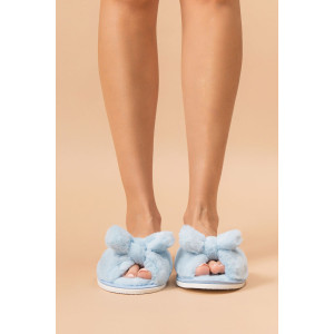 Тапки женские С-6ЖКБ-МР эко-мех (р-ры: 35-41) пыльно-голубой Тапки женские С-6ЖКБ-МР эко-мех (р-ры: 35-41) пыльно-голубой