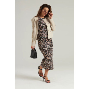 Платье женское "Лейла" кашкорсе (р-ры: 38-52) леопардовый