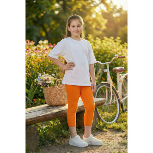 Бриджи детские №7376 вискоза пенье+кашкорсе (р-ры: 28-40) оранжевый Бриджи детские №7376 вискоза пенье+кашкорсе (р-ры: 28-40) оранжевый