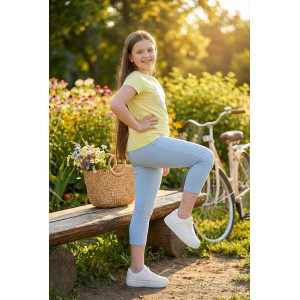 Бриджи детские №7376 вискоза пенье+кашкорсе (р-ры: 28-40) светлый голубой Бриджи детские №7376 вискоза пенье+кашкорсе (р-ры: 28-40) светлый голубой