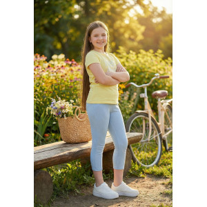 Бриджи детские №7376 вискоза пенье+кашкорсе (р-ры: 28-40) светлый голубой Бриджи детские №7376 вискоза пенье+кашкорсе (р-ры: 28-40) светлый голубой