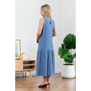 Сарафан женский "Сиеста-1" плательная ткань (р-ры: 44-54) индиго