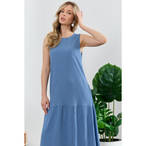 Сарафан женский "Сиеста-1" плательная ткань (р-ры: 44-54) индиго