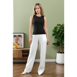 Брюки женские "Сиеста-2" плательная ткань (р-ры: 44-58) белый