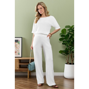 Брюки женские "Сиеста-2" плательная ткань (р-ры: 44-58) белый