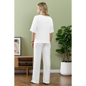 Брюки женские "Сиеста-2" плательная ткань (р-ры: 44-58) белый
