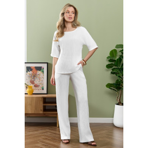 Брюки женские "Сиеста-2" плательная ткань (р-ры: 44-58) белый