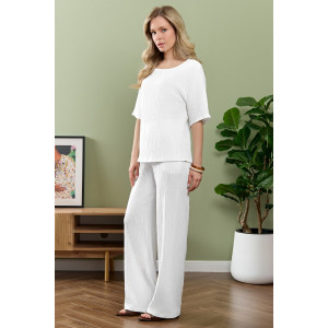 Брюки женские "Сиеста-2" плательная ткань (р-ры: 44-58) белый
