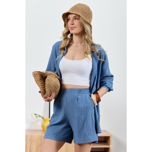 Шорты женские "Сиеста-3" плательная ткань (р-ры: 44-54) индиго