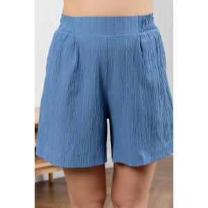 Шорты женские "Сиеста-3" плательная ткань (р-ры: 44-54) индиго