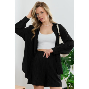 Шорты женские "Сиеста-3" плательная ткань (р-ры: 44-54) черный