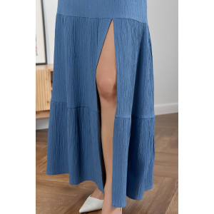 Юбка женская "Сиеста-4" плательная ткань (р-ры: 44-54) индиго